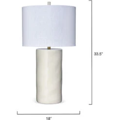 Undertow 33.5 Inch 150.00 Watt Cream Table Lamp Portable Light -Home Lighting 9undertotlcr 2 1