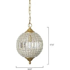 Crystal Orb Pendant Ceiling Light 10 Crystal Orb Pendant Ceiling Light -Home Lighting ls5crystclag 2
