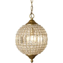 Crystal Orb Pendant Ceiling Light 12 Crystal Orb Pendant Ceiling Light -Home Lighting ls5crystclag 4