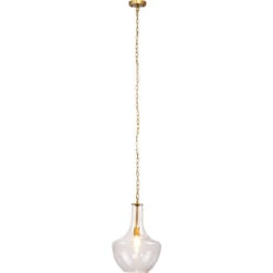 Sutton 1 Light 13 Inch Clear Pendant Ceiling Light -Home Lighting ls5suttonab 5