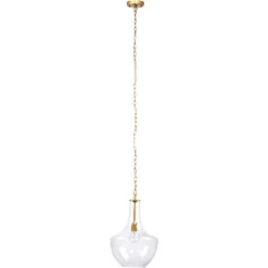 Sutton 1 Light 13 Inch Clear Pendant Ceiling Light -Home Lighting ls5suttonab 6