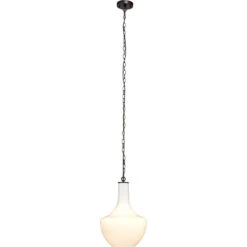 Sutton 1 Light 13 Inch White Pendant Ceiling Light -Home Lighting ls5suttonwh 5