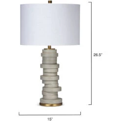 Alignment 26.5 Inch 100.00 Watt Cement Table Lamp Portable Light 8 Alignment 26.5 Inch 100.00 Watt Cement Table Lamp Portable Light -Home Lighting ls9alignmegr 2 1