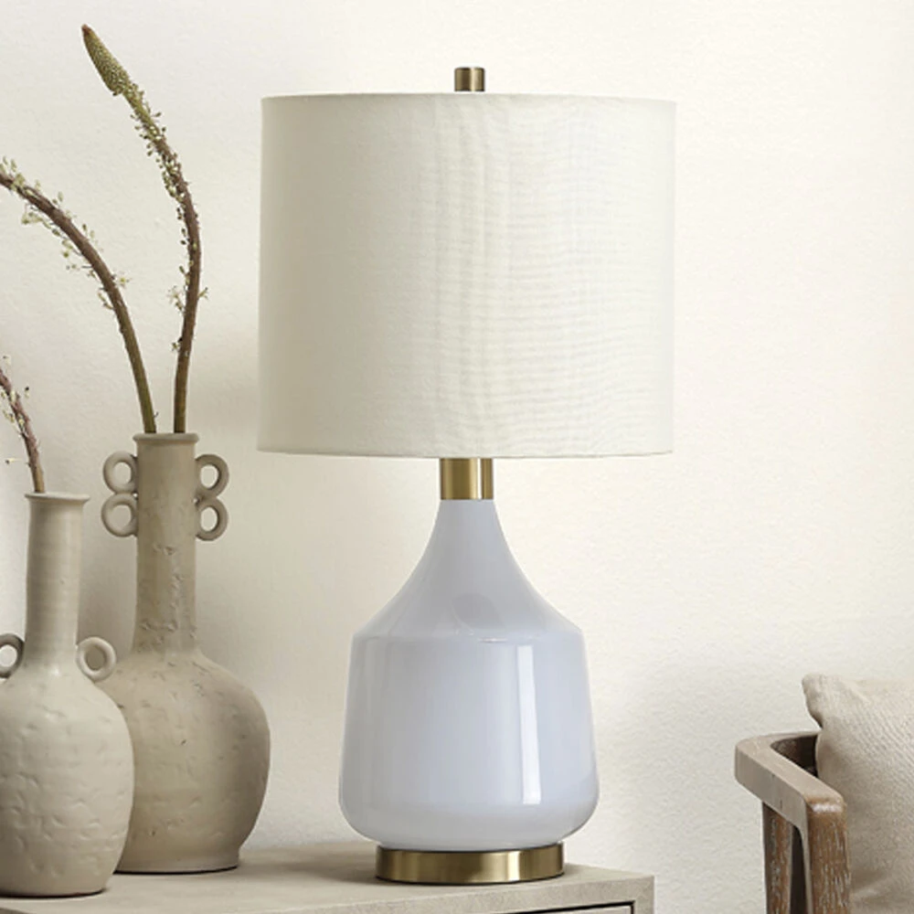 Amelia 24.5 Inch 100.00 Watt Pale Blue Table Lamp Portable Light 4 Amelia 24.5 Inch 100.00 Watt Pale Blue Table Lamp Portable Light - Image 2