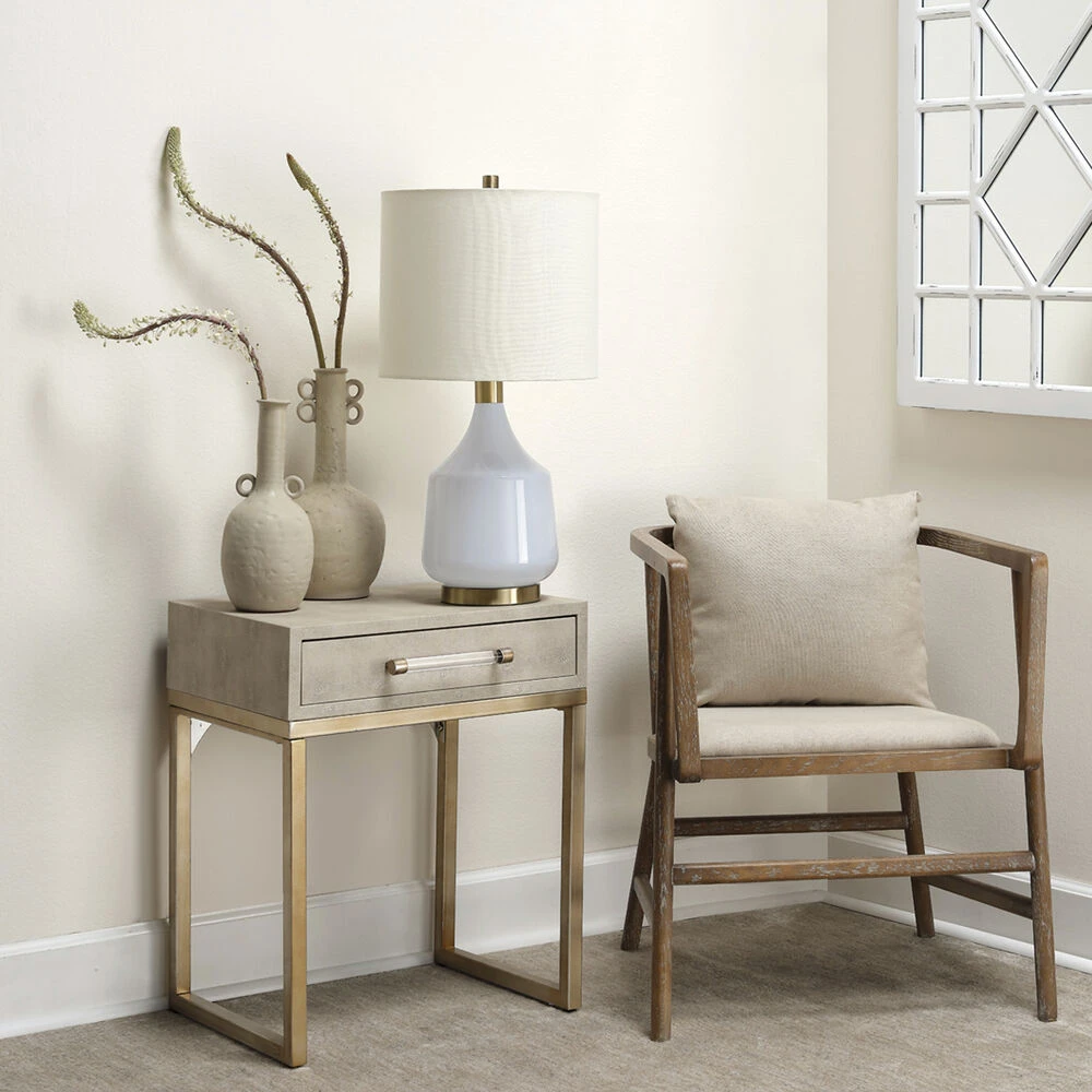 Amelia 24.5 Inch 100.00 Watt Pale Blue Table Lamp Portable Light 7 Amelia 24.5 Inch 100.00 Watt Pale Blue Table Lamp Portable Light - Image 5