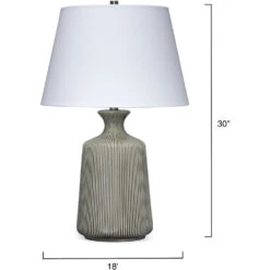 Brenton 30 Inch 150.00 Watt Grey Table Lamp Portable Light -Home Lighting ls9brentongr 2