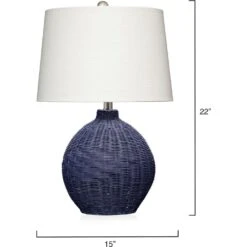 Cape 22 Inch 150.00 Watt Indigo Blue Table Lamp Portable Light 9 Cape 22 Inch 150.00 Watt Indigo Blue Table Lamp Portable Light -Home Lighting ls9capeindig 2