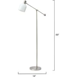 Draft 69 Inch 25.00 Watt White Floor Lamp Portable Light -Home Lighting ls9draftflwh 2