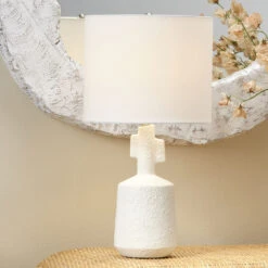 Flinstone 23.25 Inch 100.00 Watt White Table Lamp Portable Light 7 Flinstone 23.25 Inch 100.00 Watt White Table Lamp Portable Light -Home Lighting ls9flinstowh 1