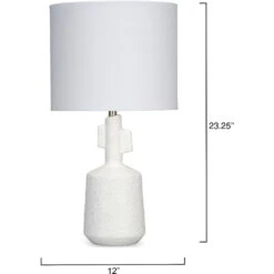 Flinstone 23.25 Inch 100.00 Watt White Table Lamp Portable Light 8 Flinstone 23.25 Inch 100.00 Watt White Table Lamp Portable Light -Home Lighting ls9flinstowh 2