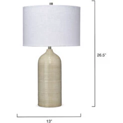 Latte 27.5 Inch 100.00 Watt Taupe Table Lamp Portable Light -Home Lighting ls9lattetaup 2
