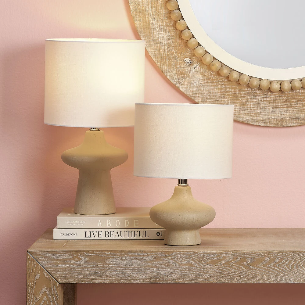 Oliver 16.5 Inch 60.00 Watt Beige Table Lamp Portable Light 4 Oliver 16.5 Inch 60.00 Watt Beige Table Lamp Portable Light - Image 2