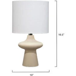 Oliver 16.5 Inch 60.00 Watt Beige Table Lamp Portable Light -Home Lighting ls9oliverbe 2 1