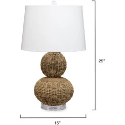Sebastian 25 Inch 150.00 Watt Natural Table Lamp Portable Light 9 Sebastian 25 Inch 150.00 Watt Natural Table Lamp Portable Light -Home Lighting ls9sebastnat 2 1