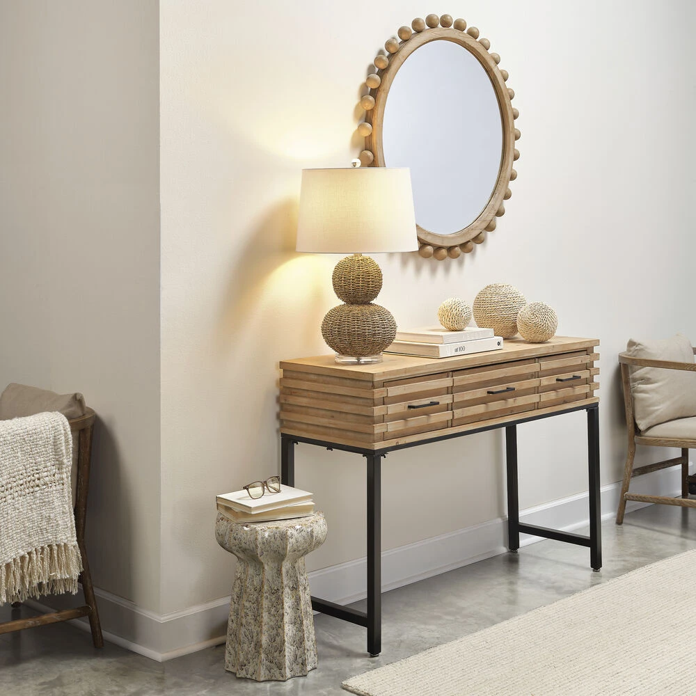 Sebastian 25 Inch 150.00 Watt Natural Table Lamp Portable Light 7 Sebastian 25 Inch 150.00 Watt Natural Table Lamp Portable Light - Image 5